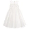 Sarah Louise Girls Ivory Embellished Tulle Dress