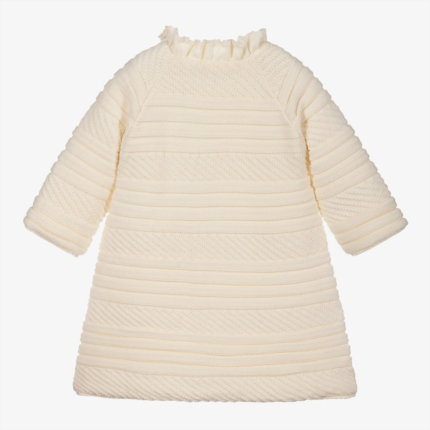 Sarah Louise Girls Ivory Knitted Coat 2 Sarah Louise Girls Ivory Knitted Coat - Image 2