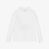 Sarah Louise Girls Ivory Roll Neck Top