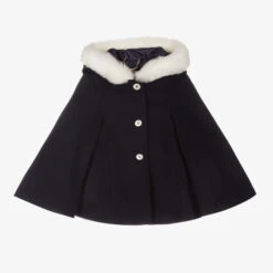 Sarah Louise Girls Navy Blue Cape
