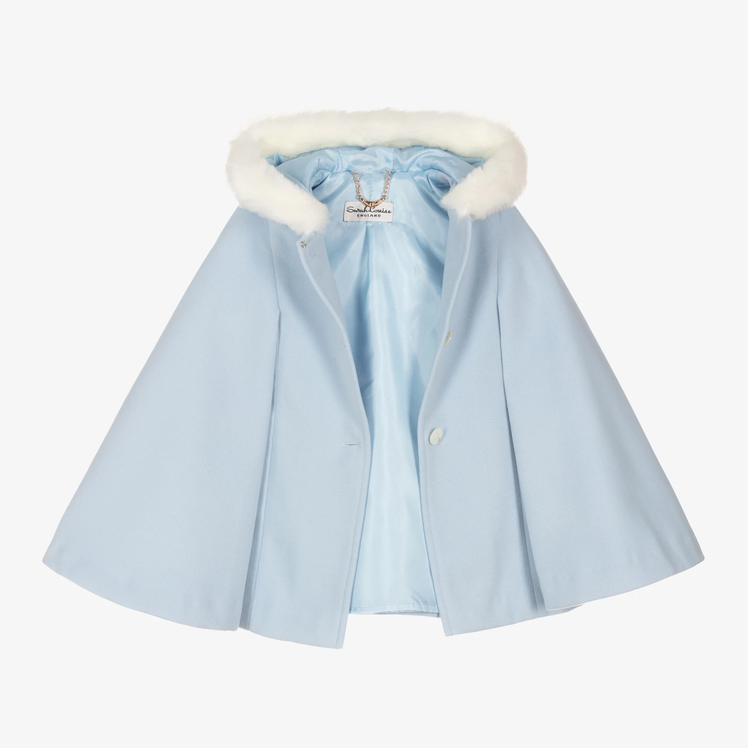 Sarah Louise Girls Pale Blue Cape 4 Sarah Louise Girls Pale Blue Cape - Image 4