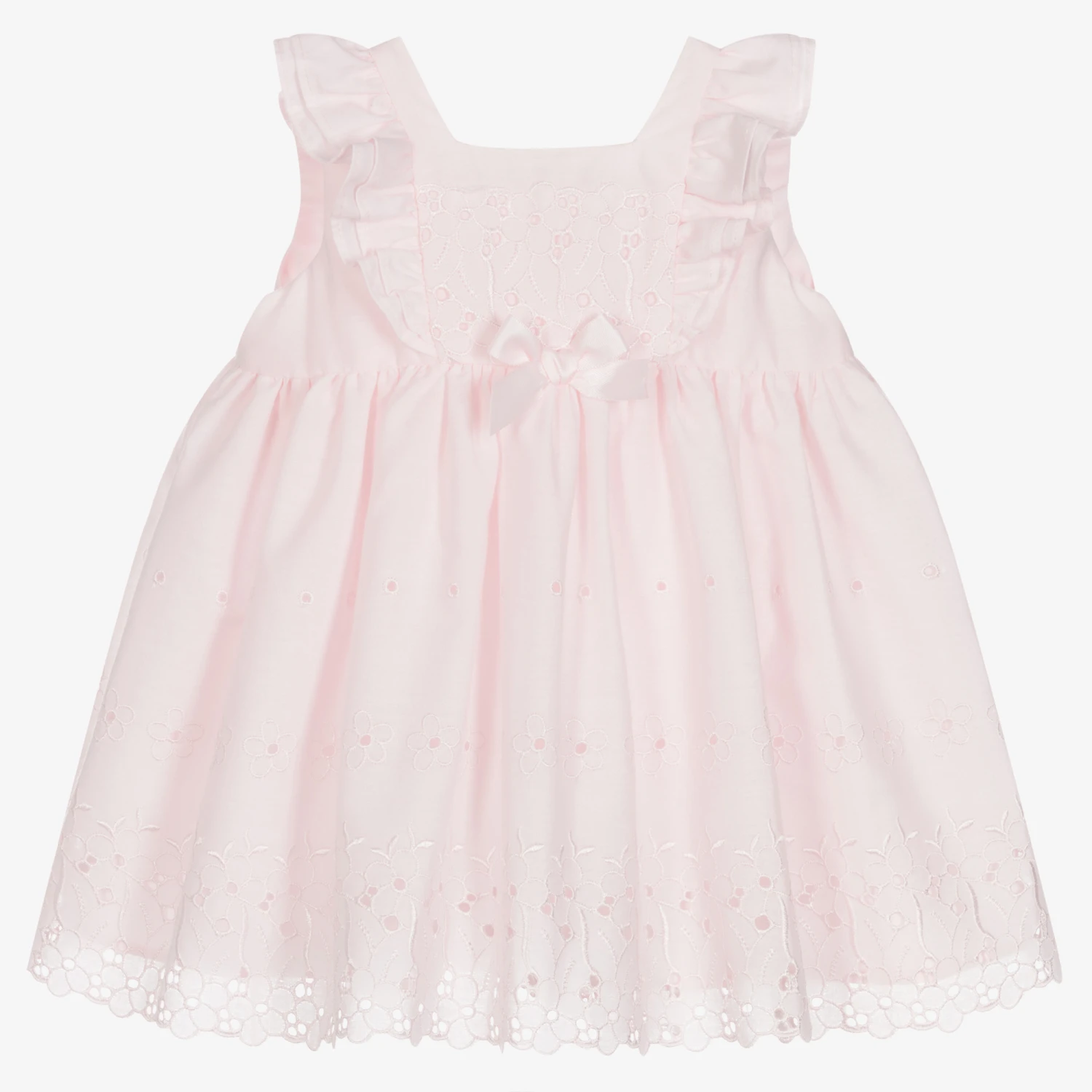 Sarah Louise Girls Pink Cotton Dress 1 Sarah Louise Girls Pink Cotton Dress