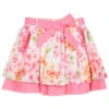 Sarah Louise Girls Pink Cotton Floral Skirt