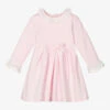 Sarah Louise Girls Pink Cotton Jersey Dress