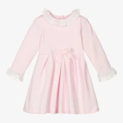 Sarah Louise Girls Pink Cotton Jersey Dress