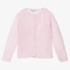 Sarah Louise Girls Pink Cotton Knit Cardigan