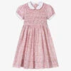 Sarah Louise Girls Pink Hand-Smocked Dress