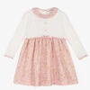 Sarah Louise Girls Pink & Ivory Dress