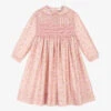 Sarah Louise Girls Pink Smocked Dress