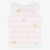 Sarah Louise Girls Pink Stripe Cotton Slipover