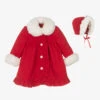 Sarah Louise Girls Red Coat & Bonnet Set
