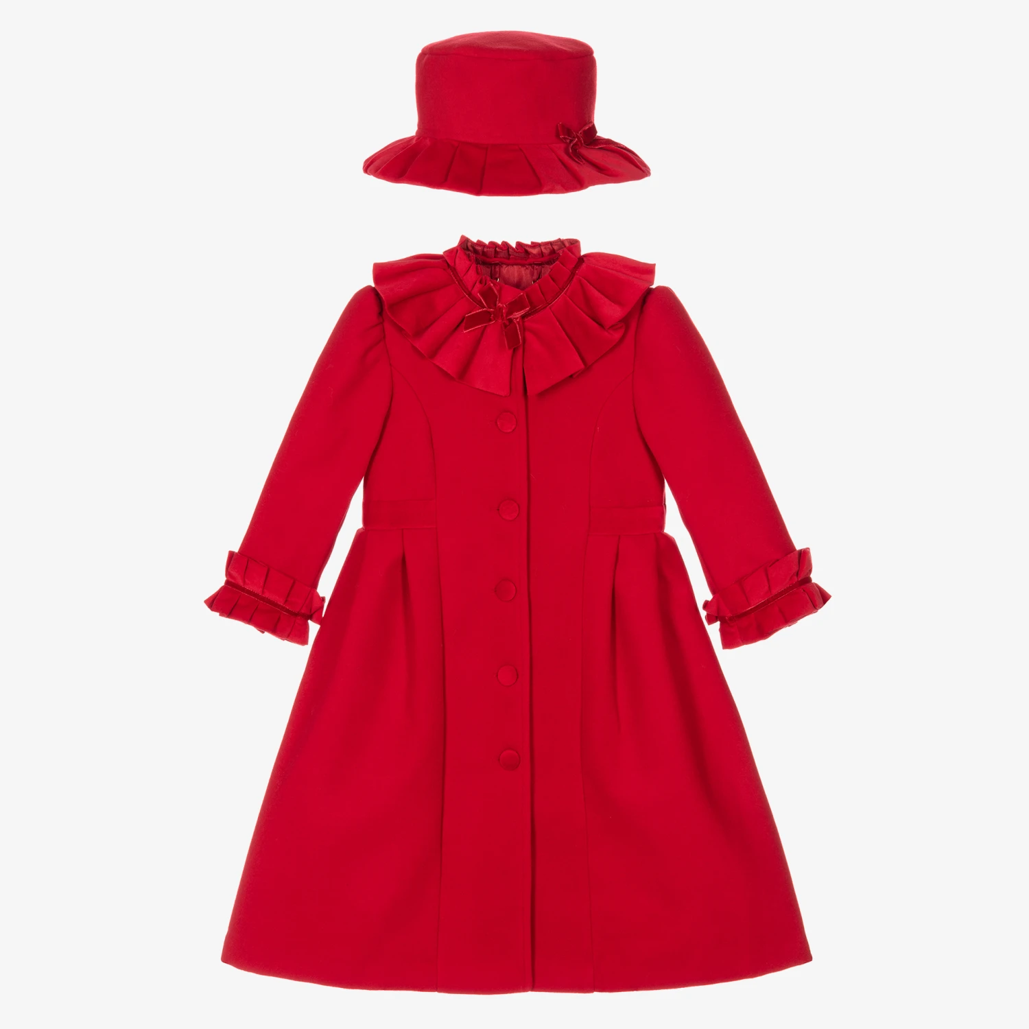Sarah Louise Girls Red Coat & Hat Set 1 Sarah Louise Girls Red Coat & Hat Set