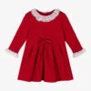 Sarah Louise Girls Red Cotton Jersey Dress