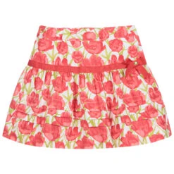 Sarah Louise Girls Red Cotton Skirt