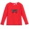 Sarah Louise Girls Red Cotton Top