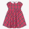 Sarah Louise Girls Red Tartan Dress