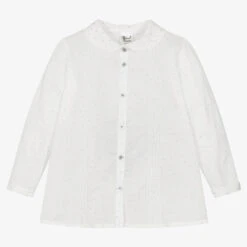Sarah Louise Girls White Cotton Blouse