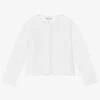 Sarah Louise Girls White Cotton Knit Cardigan