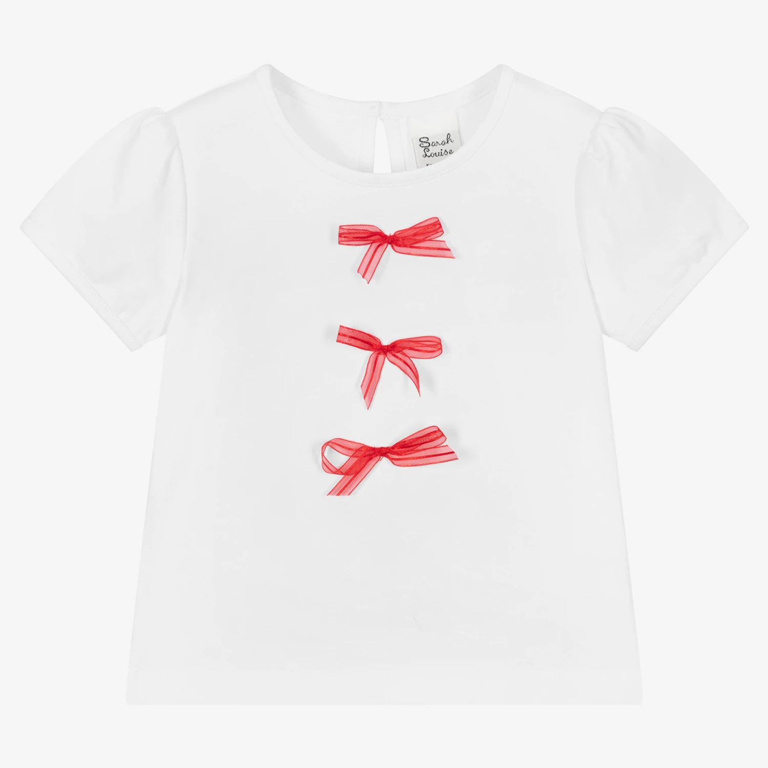 Sarah Louise Girls White Cotton T-Shirt 1 Sarah Louise Girls White Cotton T-Shirt