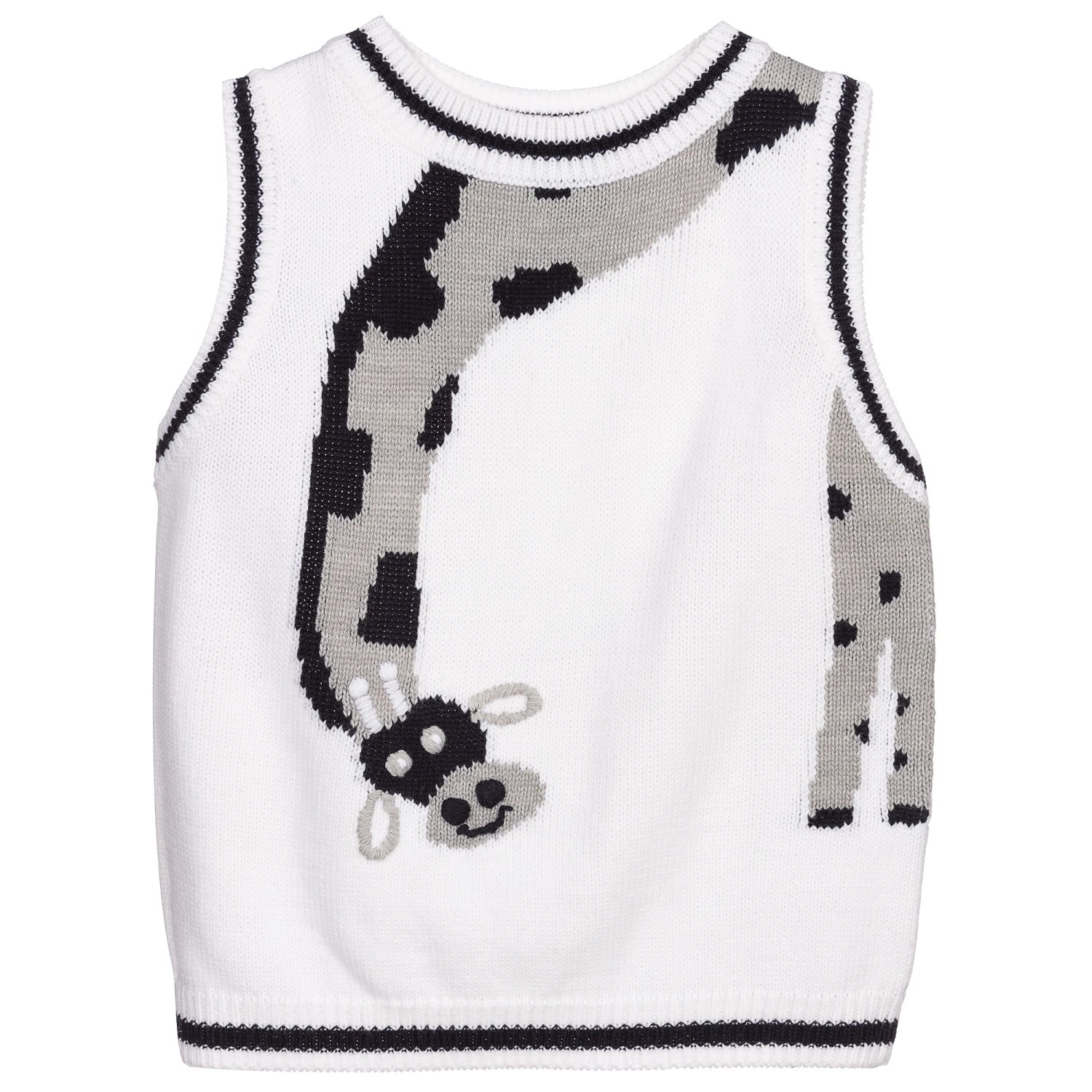 Sarah Louise Girls White Knitted Sweater 1 Sarah Louise Girls White Knitted Sweater