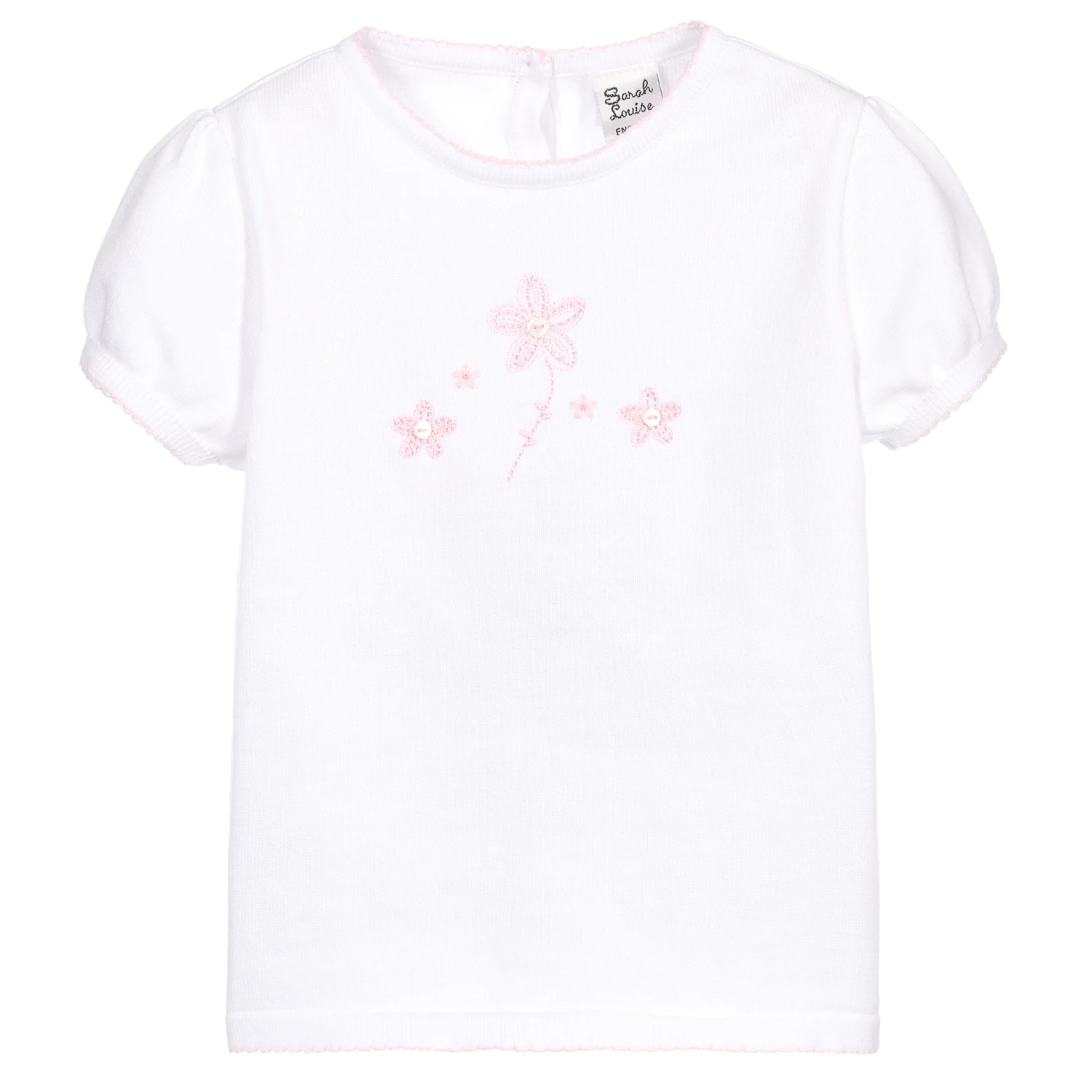 Sarah Louise Girls White Knitted Top 1 Sarah Louise Girls White Knitted Top