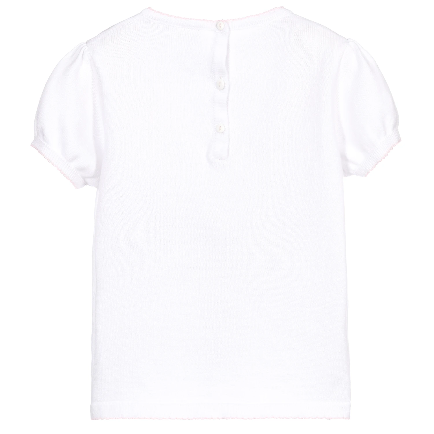 Sarah Louise Girls White Knitted Top 2 Sarah Louise Girls White Knitted Top - Image 2