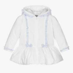 Sarah Louise Girls White Padded Coat