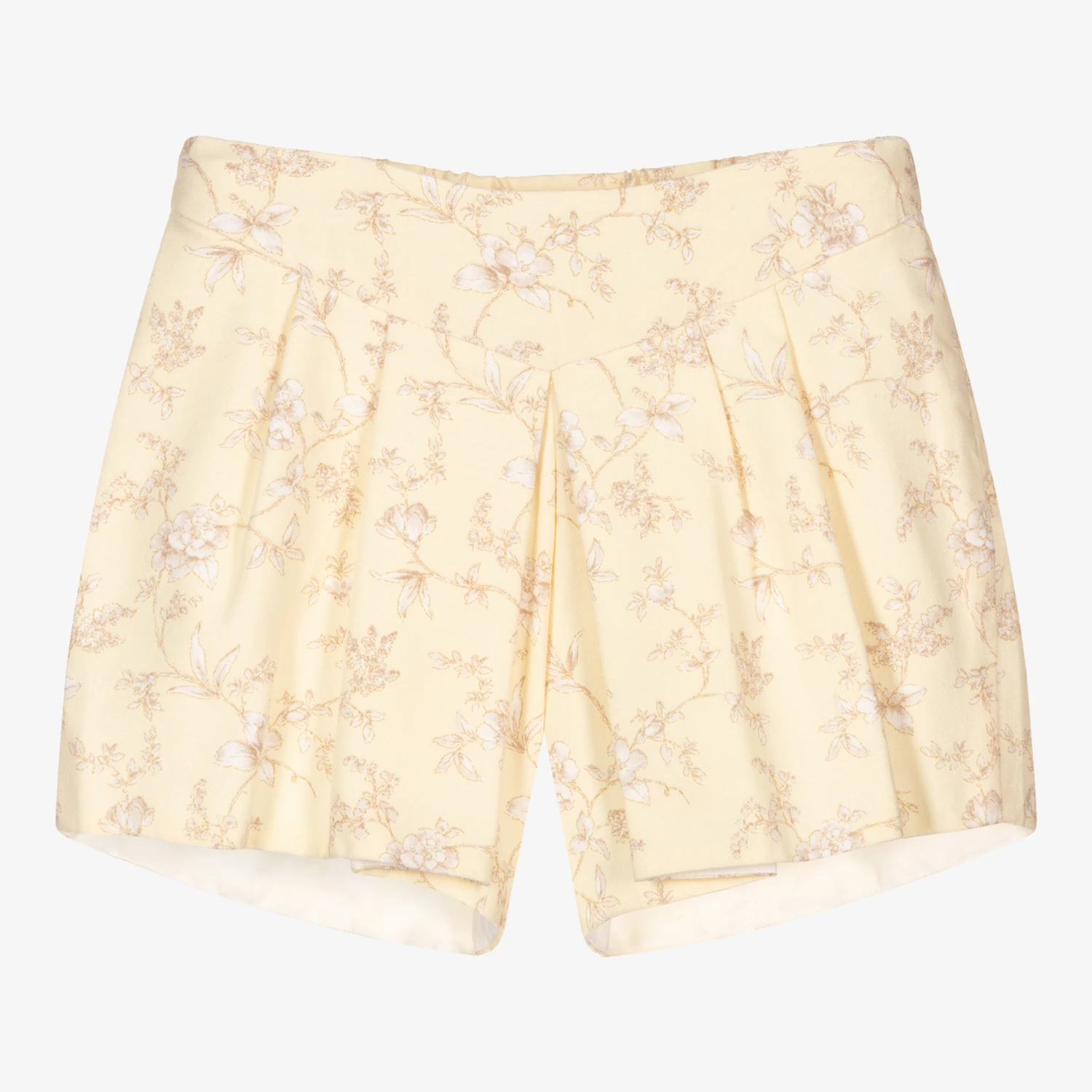 Sarah Louise Girls Yellow Floral Shorts 1 Sarah Louise Girls Yellow Floral Shorts