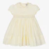 Sarah Louise Girls Yellow Hand-Smocked Dress