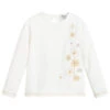 Sarah Louise Ivory Cotton Flower Top