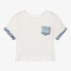 Sarah Louise Ivory Cotton Jersey T-Shirt