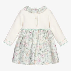 Sarah Louise Ivory Floral Cotton Dress -Sarah Louise Kids Boutique sarah louise ivory floral cotton dress 401543 4eebeb40496a40c58a8608c702f3b0e3fa31359e