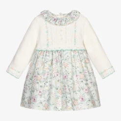 Sarah Louise Ivory Floral Cotton Dress