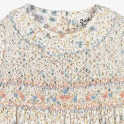 Sarah Louise Ivory Floral Smocked Dress -Sarah Louise Kids Boutique sarah louise ivory floral smocked dress 464388 589d5e996f3e9c21f35c279fc836138fafb45190