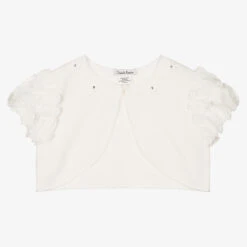 Sarah Louise Ivory Knitted Cotton Cardigan