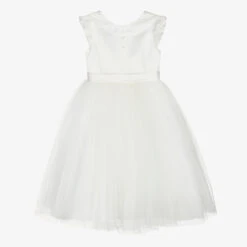 Sarah Louise Ivory Satin & Tulle Dress
