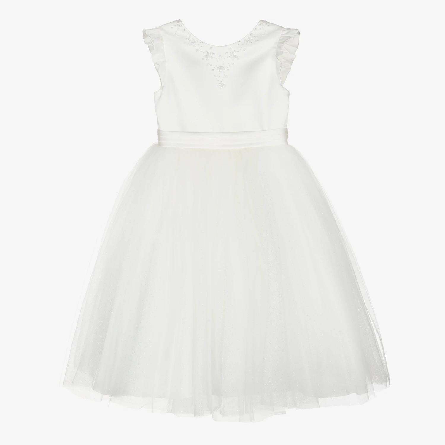 Sarah Louise Ivory Satin & Tulle Dress 1 Sarah Louise Ivory Satin & Tulle Dress