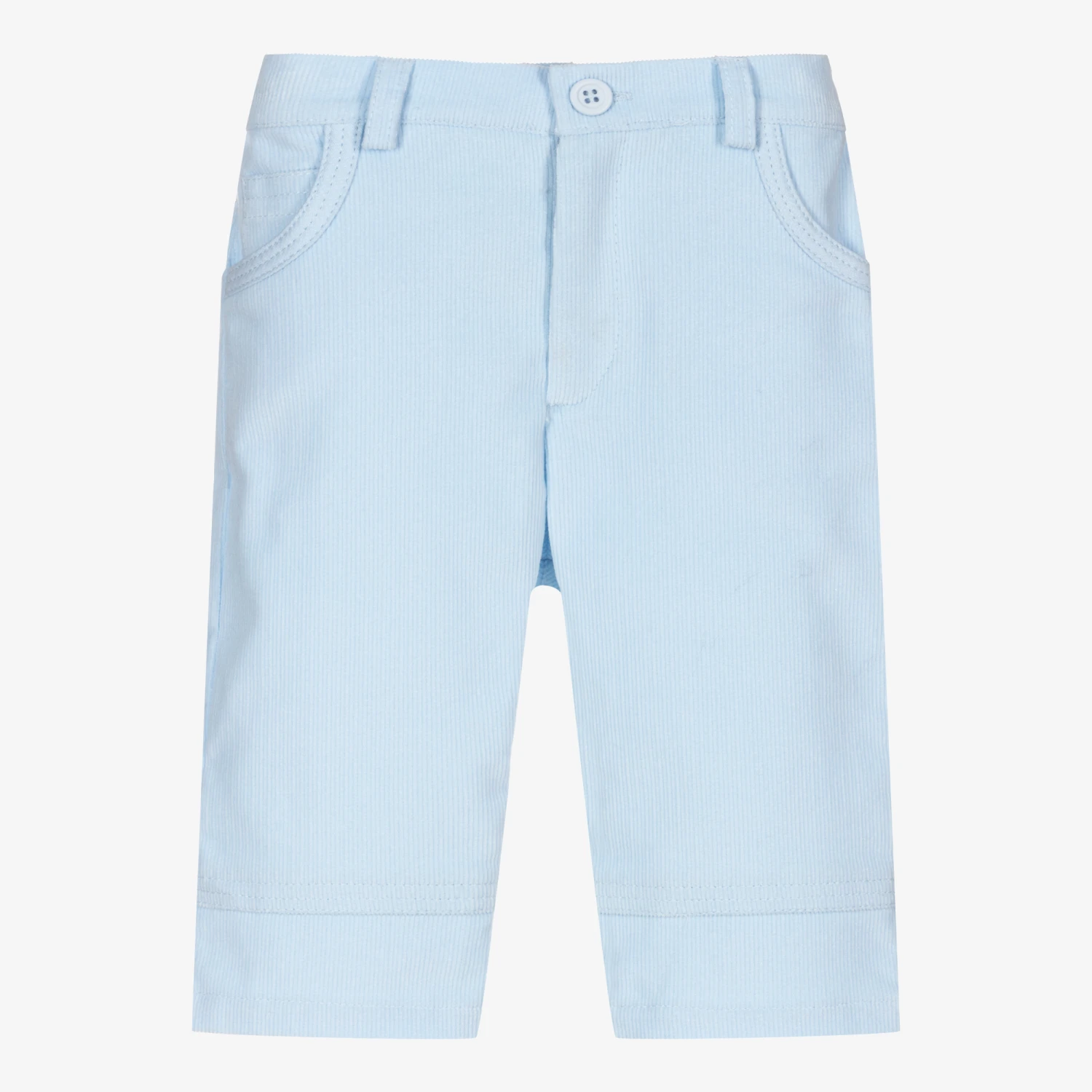 Sarah Louise Pale Blue Corduroy Trousers 1 Sarah Louise Pale Blue Corduroy Trousers