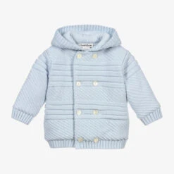 Sarah Louise Pale Blue Knitted Pram Coat