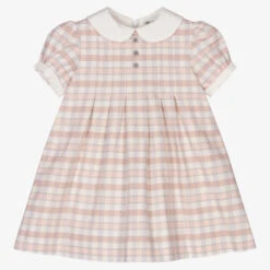 Sarah Louise Pink & Ivory Check Dress
