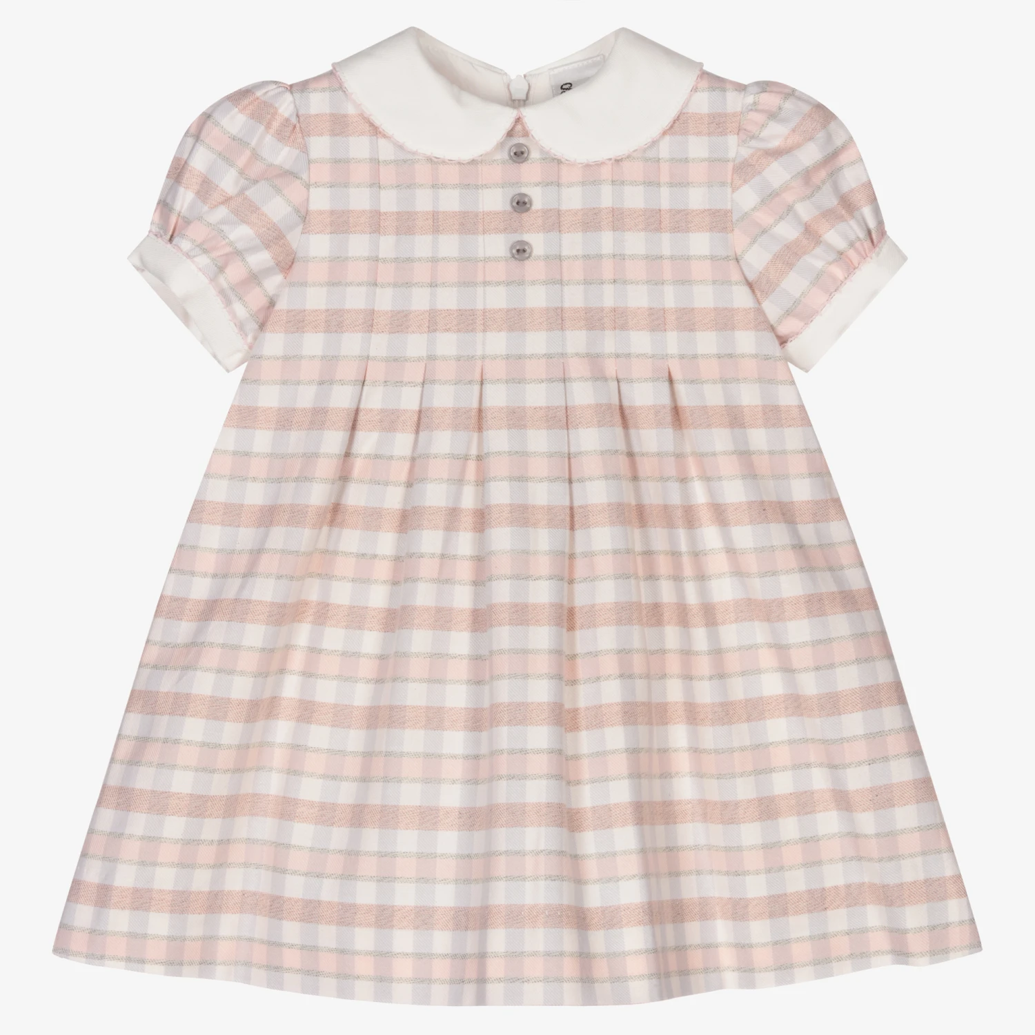 Sarah Louise Pink & Ivory Check Dress 1 Sarah Louise Pink & Ivory Check Dress