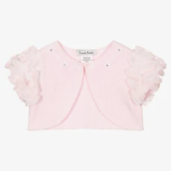 Sarah Louise Pink Knitted Cotton Cardigan