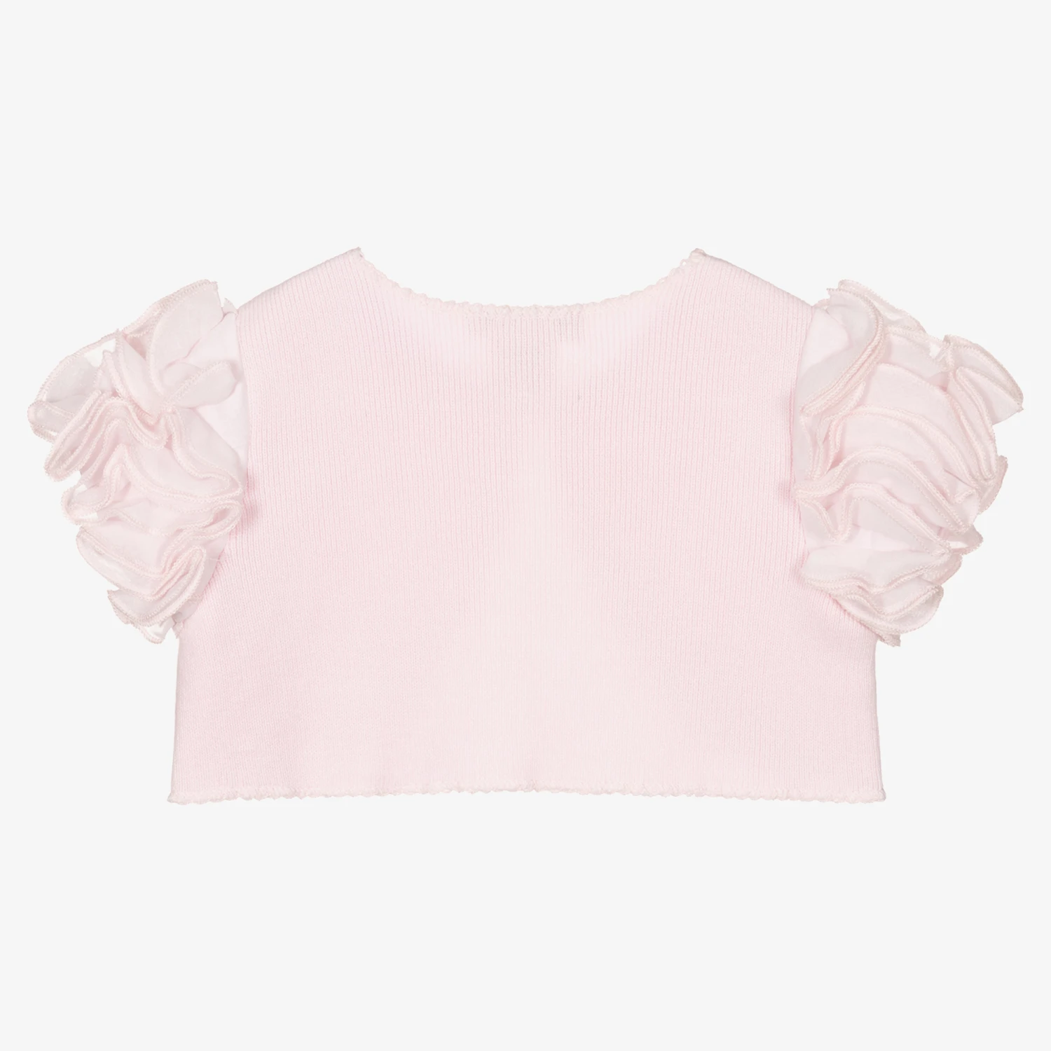 Sarah Louise Pink Knitted Cotton Cardigan 2 Sarah Louise Pink Knitted Cotton Cardigan - Image 2