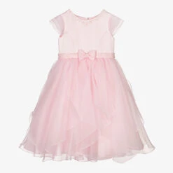 Sarah Louise Pink Satin & Chiffon Dress
