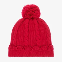 Sarah Louise Red Baby Knitted Hat