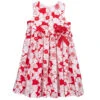 Sarah Louise Red Floral Cotton Dress