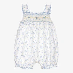Sarah Louise White & Blue Floral Shortie