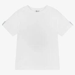 Sarah Louise White Cotton Jersey T-Shirt