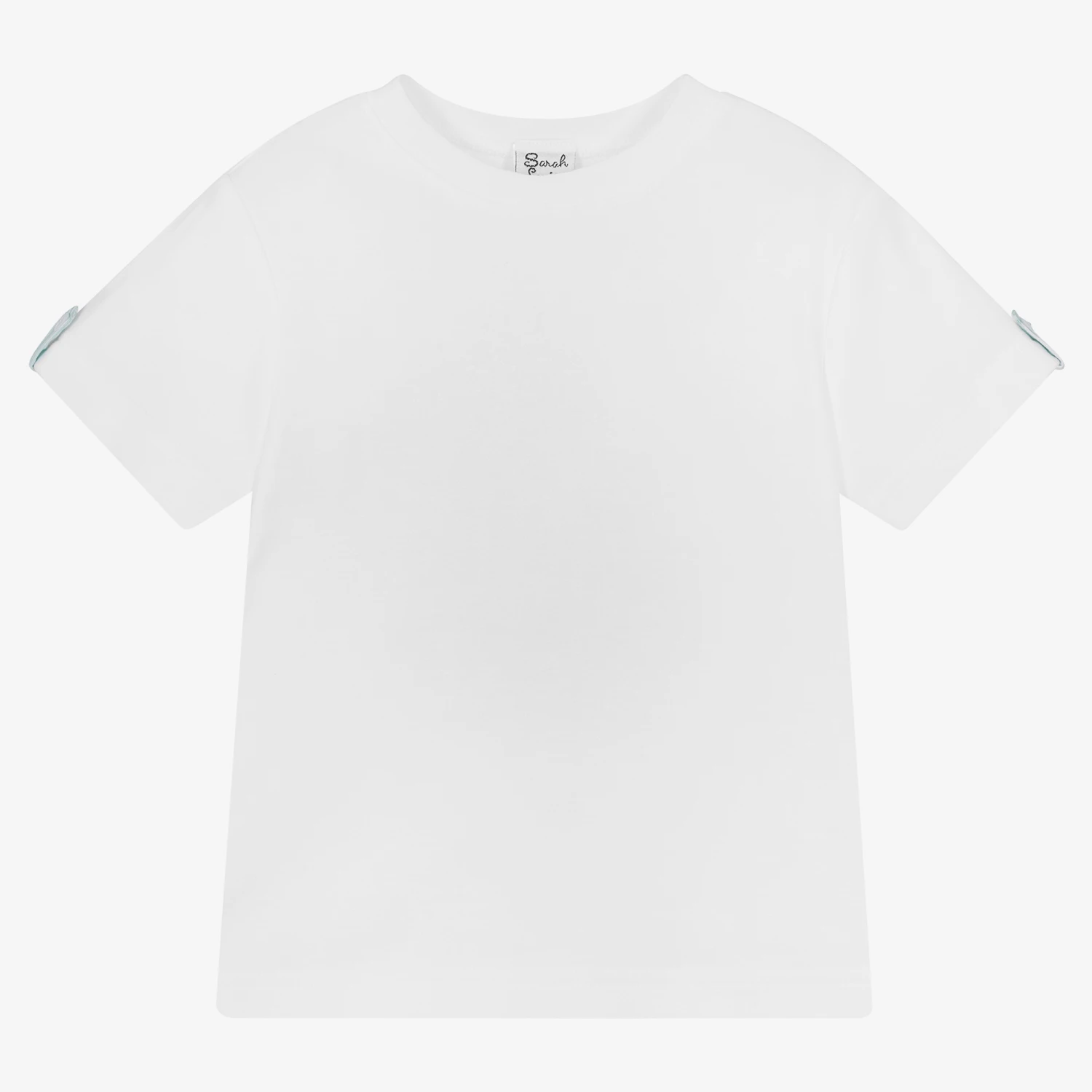 Sarah Louise White Cotton Jersey T-Shirt 1 Sarah Louise White Cotton Jersey T-Shirt