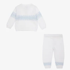 Sarah Louise White Cotton Knit Trouser Set -Sarah Louise Kids Boutique sarah louise white cotton knit trouser set 464430 a2c8a4afc3a6169788e7ccabf8248630905f5099